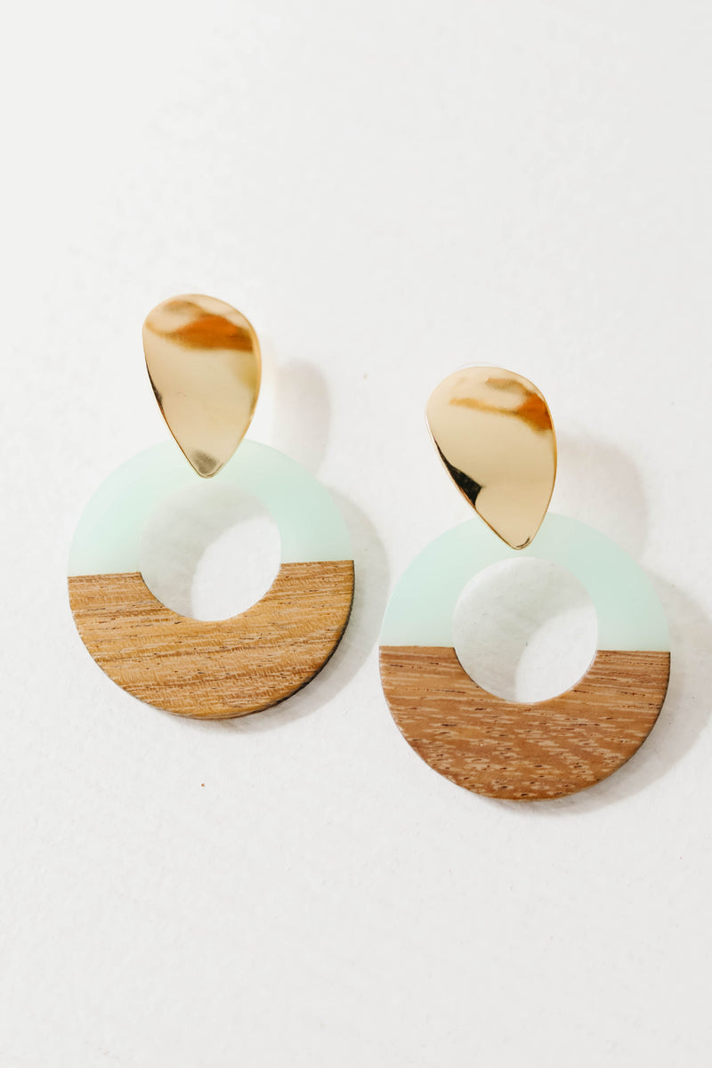 The Paulie Faux Wood Earring