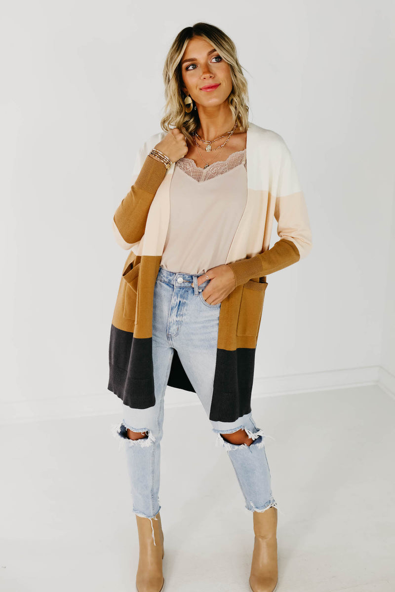 The Neapolitan Colorblock Cardigan - Multi