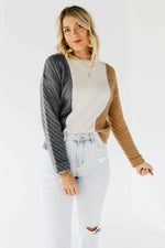 The Leena Mixed Hem Colorblock Sweater