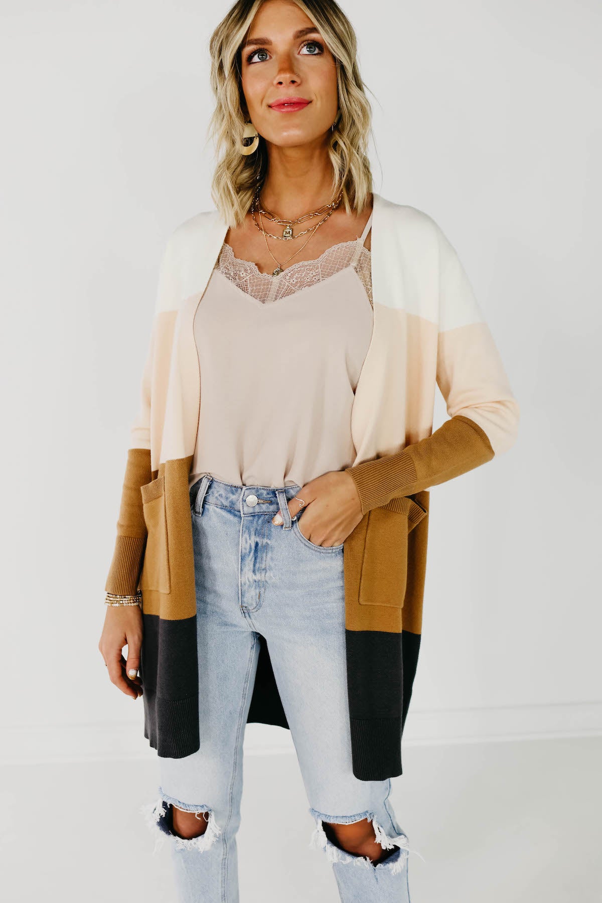 The Neapolitan Colorblock Cardigan - Multi