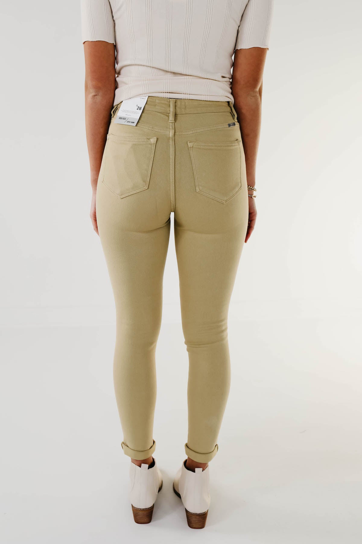 Kan Can Gemma 10 Inch High Rise Skinny - KC7294 Butter