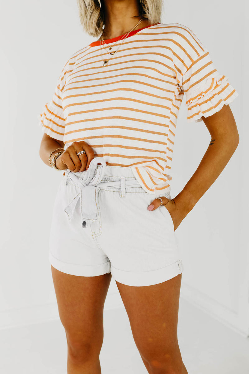 The Lucida Paperbag Shorts - Light Denim