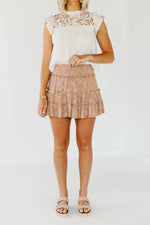 The Emory Smocked Waist Mini Skirt