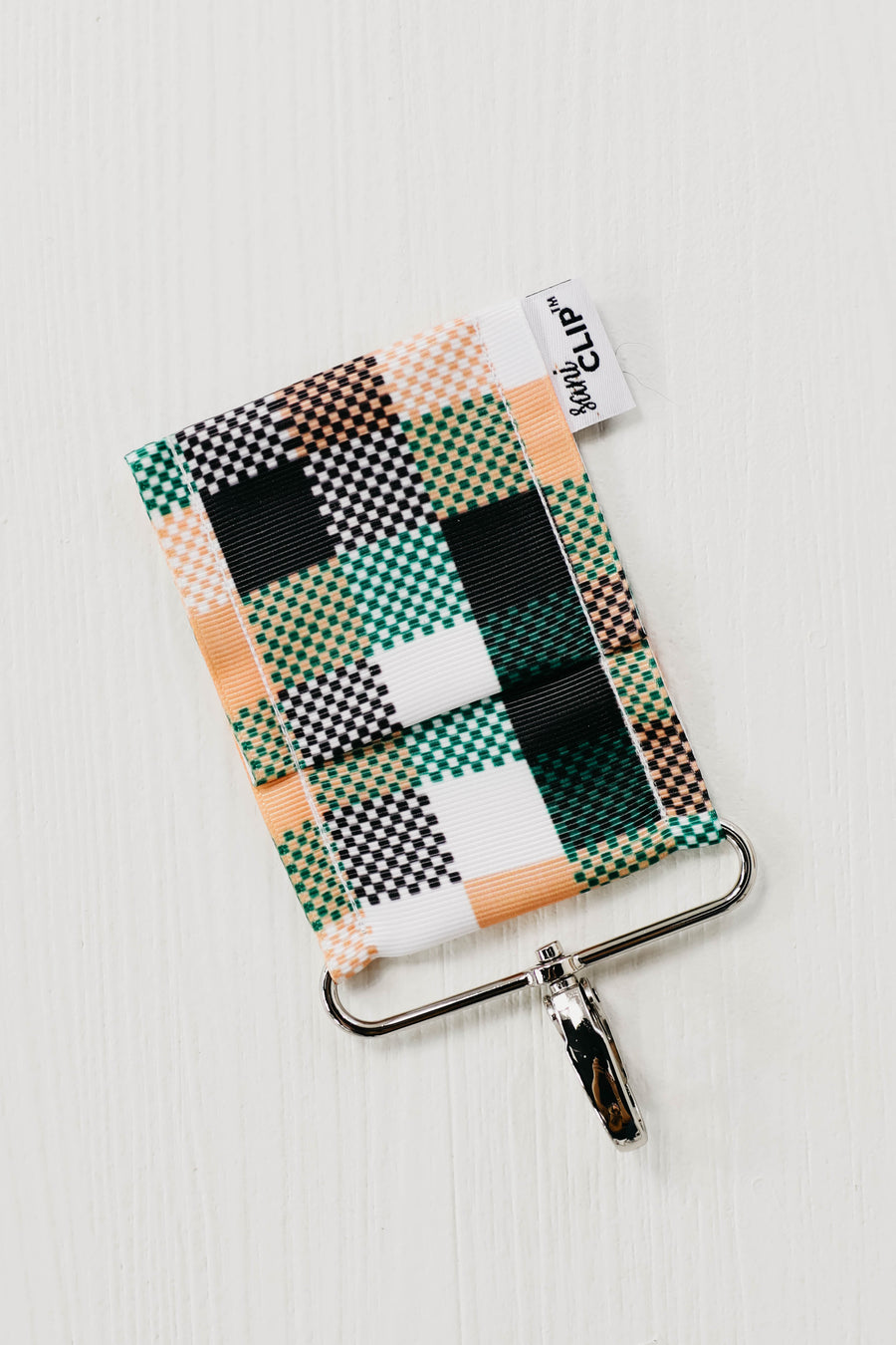 The Sani Clip Checkered Keychain - Multi