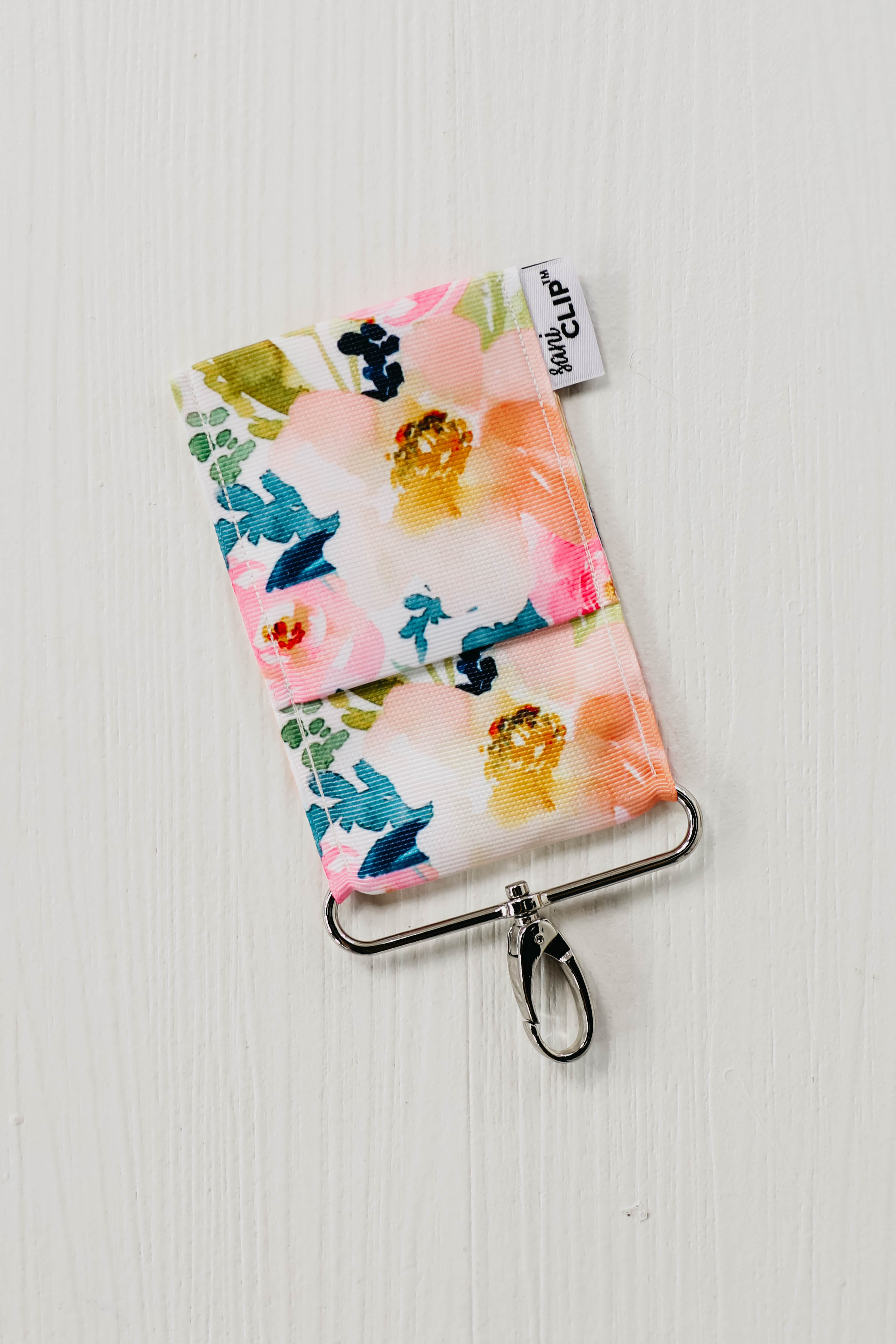The Sani Clip Floral Keychain - Pink/Yellow