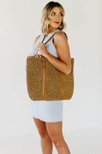 The Sandra Woven Tote Bag