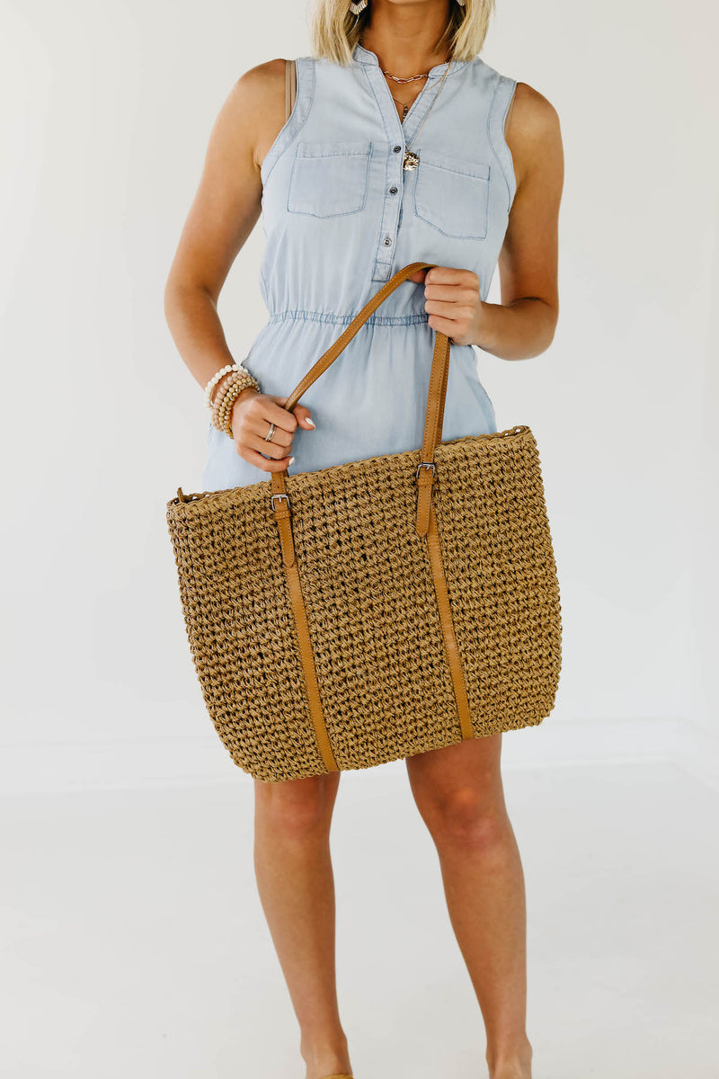 The Sandra Woven Tote Bag