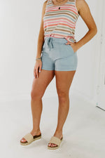 The Flora Tie Waist Tencel Shorts