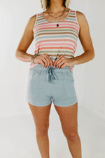 The Flora Tie Waist Tencel Shorts