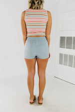 The Flora Tie Waist Tencel Shorts