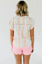 The Callum Pintuck Striped Top