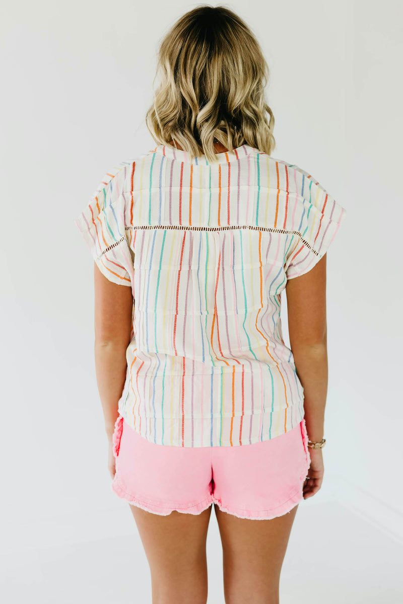 The Callum Pintuck Striped Top