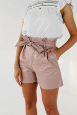 The Flynn Faux Leather Shorts