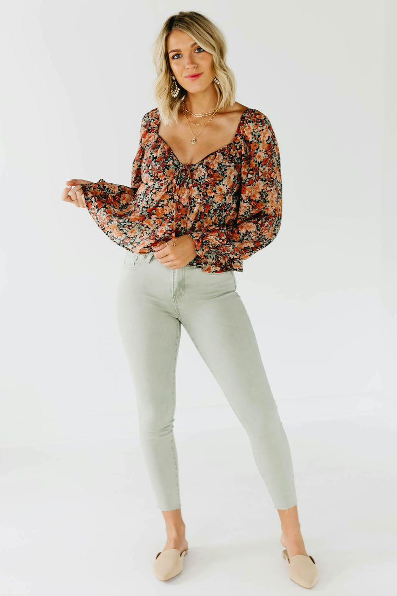 The Rae Floral Peasant Blouse