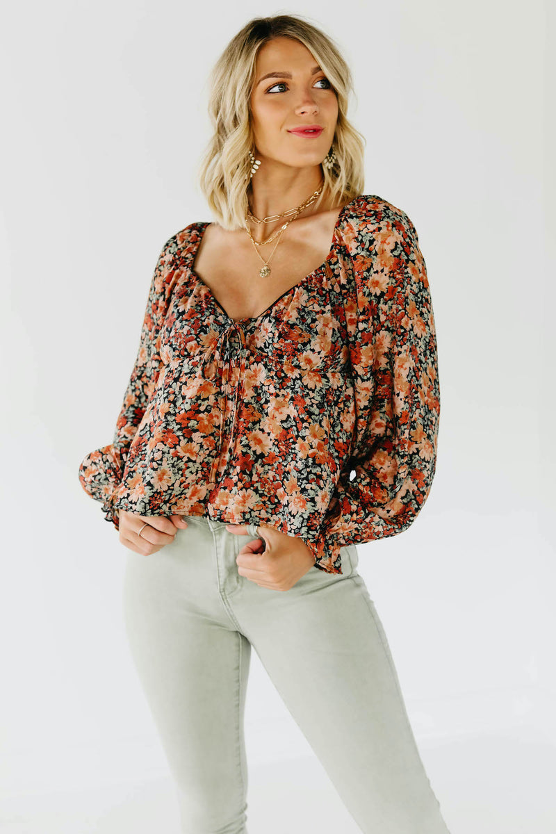 The Rae Floral Peasant Blouse