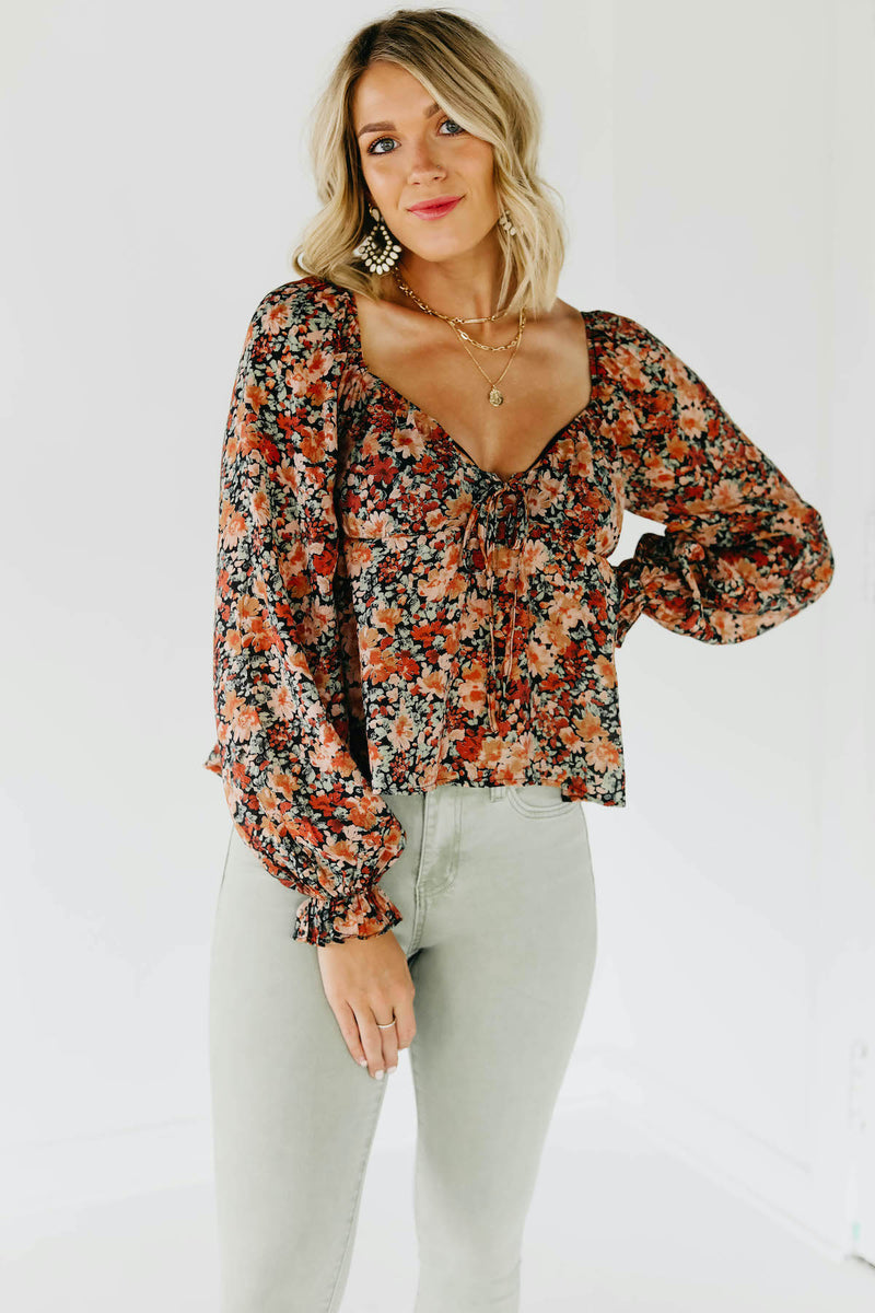 The Rae Floral Peasant Blouse
