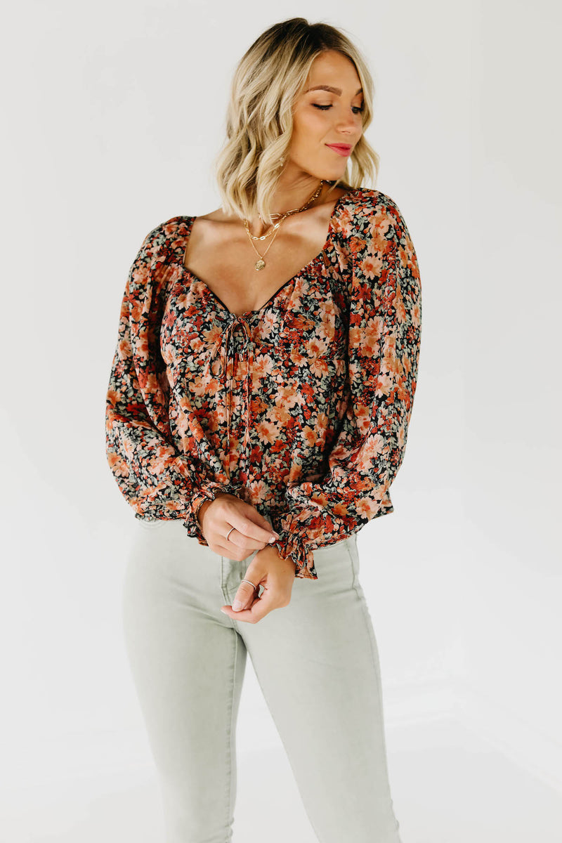 The Rae Floral Peasant Blouse