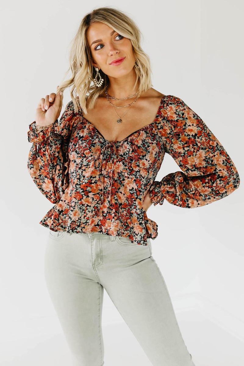 The Rae Floral Peasant Blouse