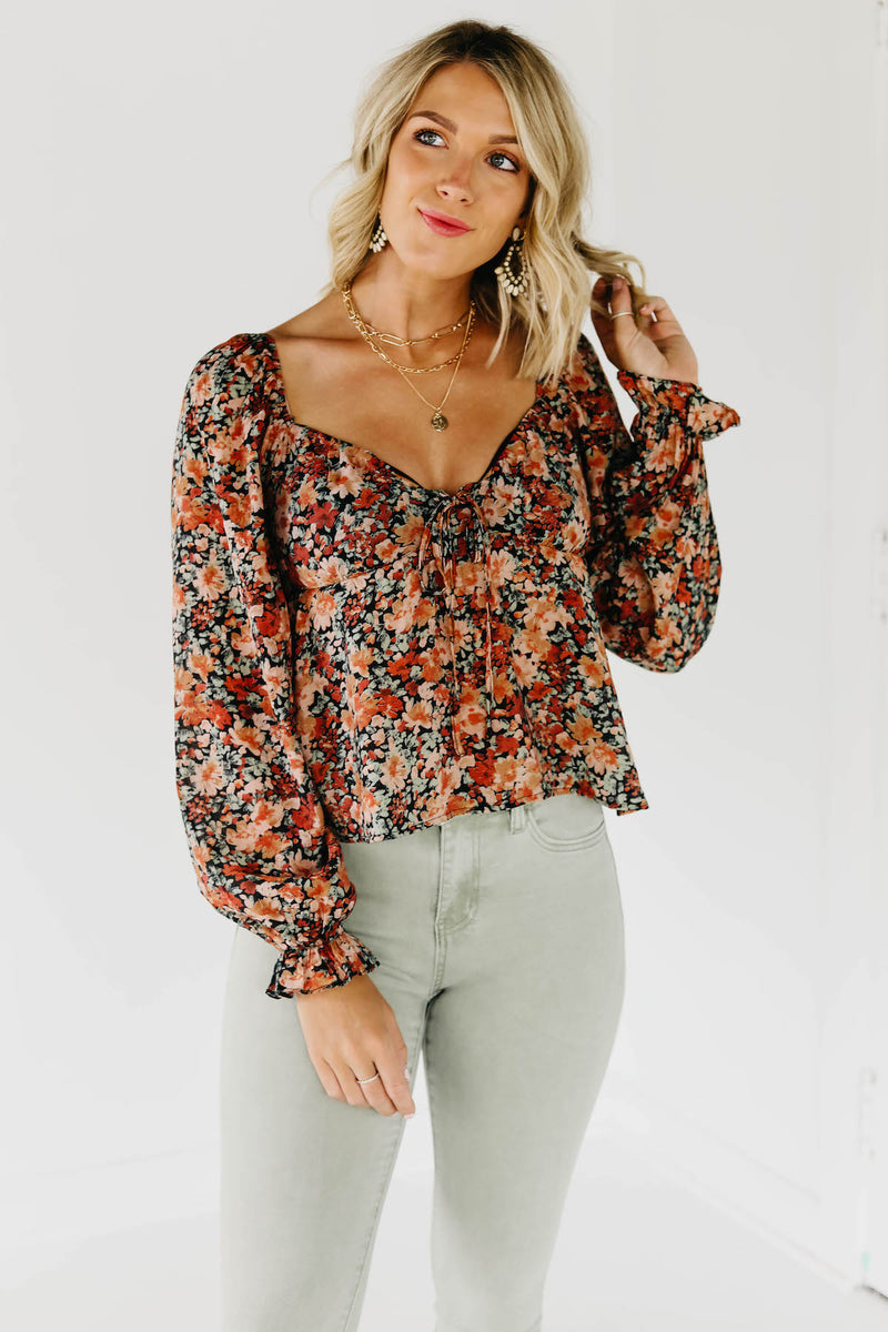 The Rae Floral Peasant Blouse