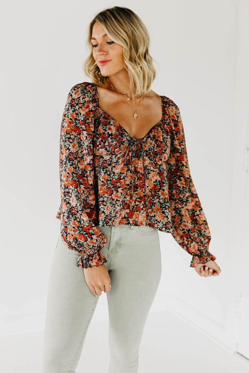 The Rae Floral Peasant Blouse