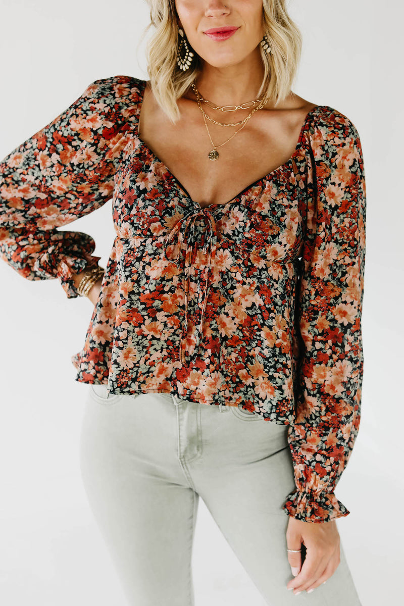 The Rae Floral Peasant Blouse