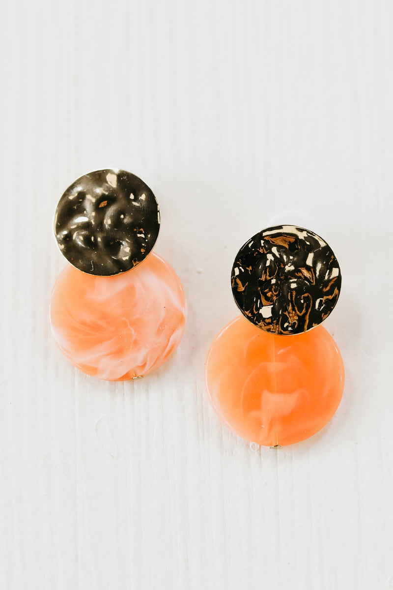 The Wesson Hammered Resin Earring - FINAL SALE