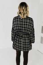 The Brady Plaid Shirt Dress - Navy