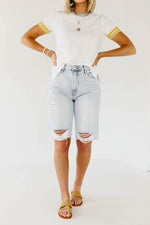 Vervet Denim | The Tammie 11" High Rise Bermuda Shorts - FINAL SALE