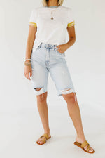 Vervet Denim | The Tammie 11" High Rise Bermuda Shorts - FINAL SALE