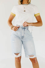 Vervet Denim | The Tammie 11" High Rise Bermuda Shorts - FINAL SALE