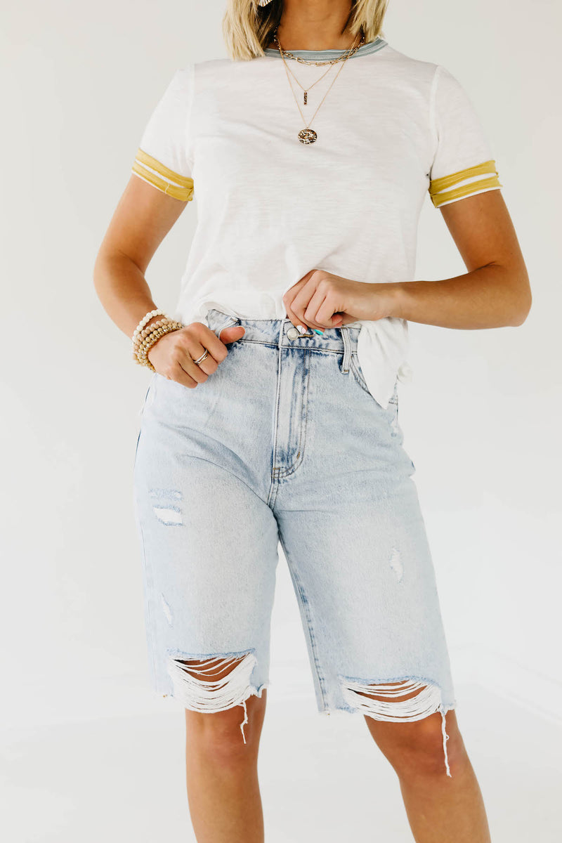 Vervet Denim | The Tammie 11" High Rise Bermuda Shorts - FINAL SALE
