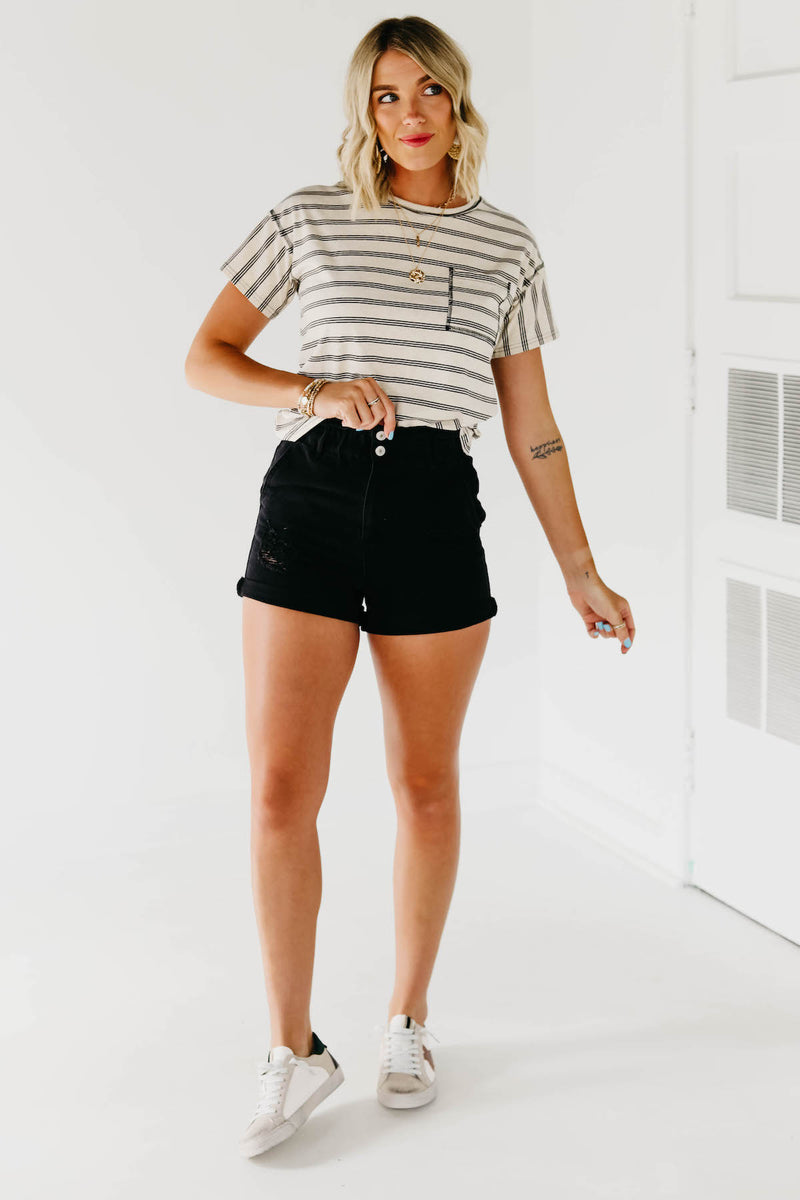 The Creed Striped Reverse Seam Pocket Tee