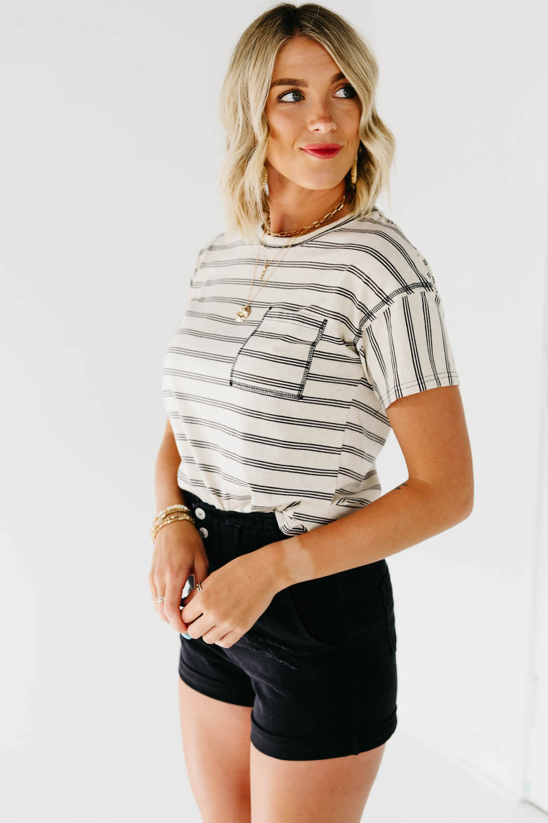 The Creed Striped Reverse Seam Pocket Tee