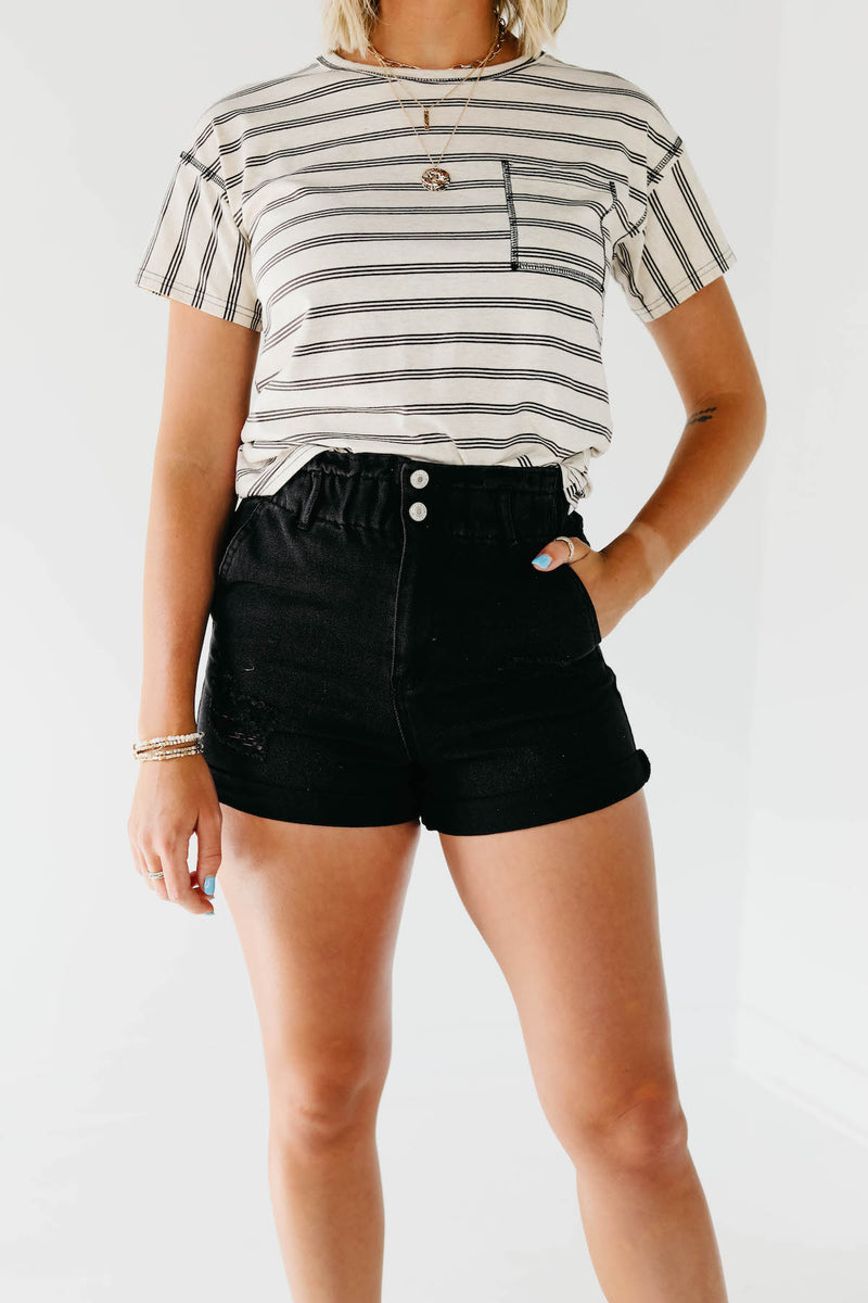 The Davina Distressed Cuff Shorts - FINAL SALE