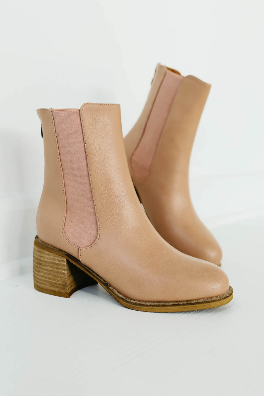 The Villa Chelsea Bootie | Blush