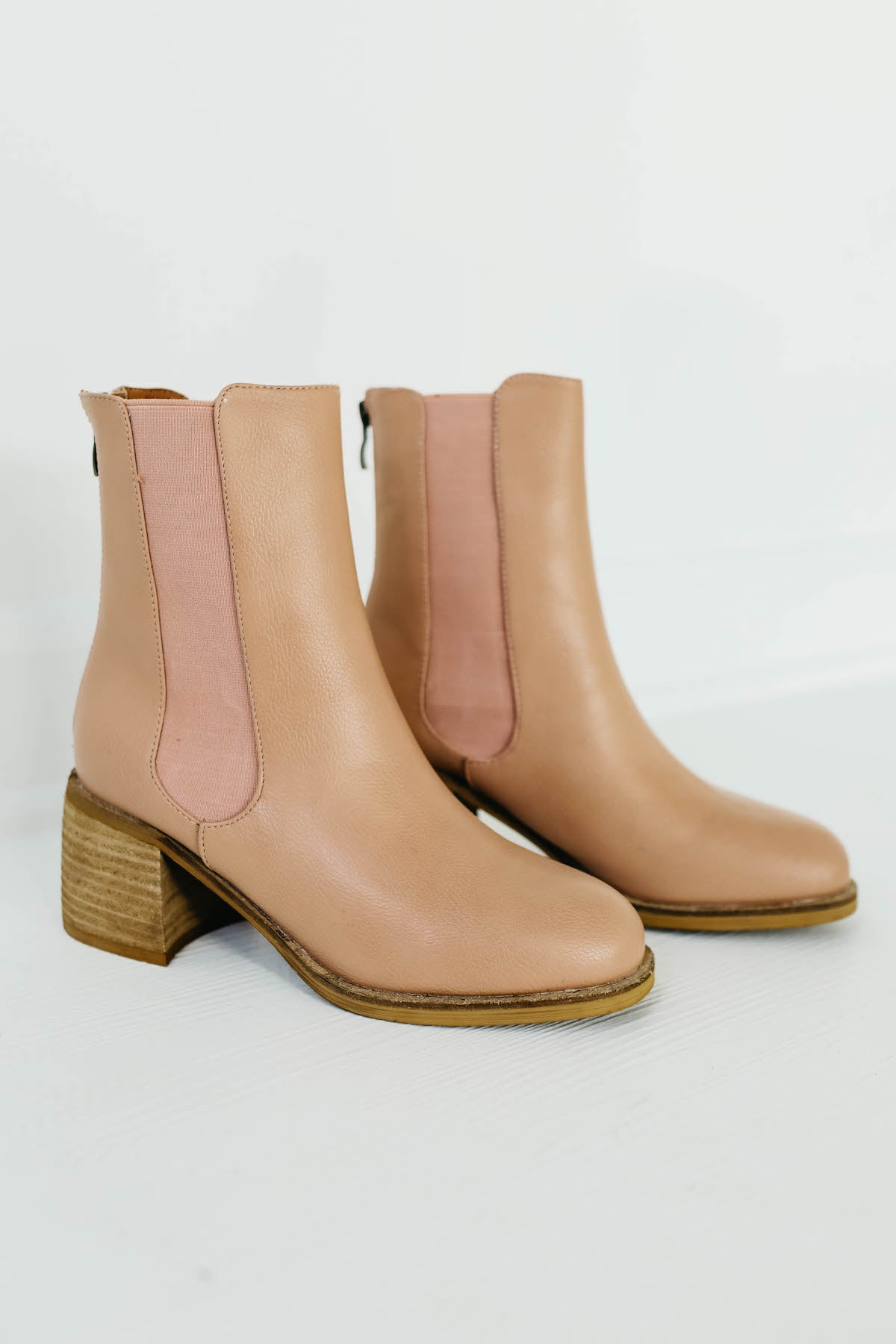 The Villa Chelsea Bootie | Blush