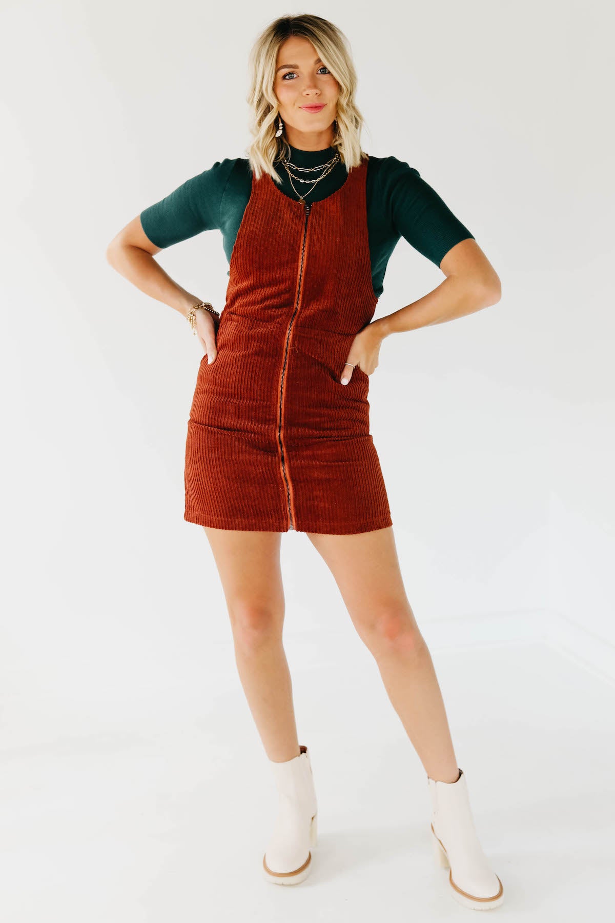 The Damian Corduroy Jumper Dress MOD Boutique