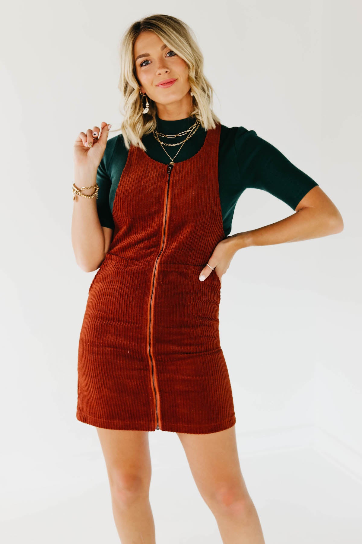 The Damian Corduroy Jumper Dress MOD Boutique