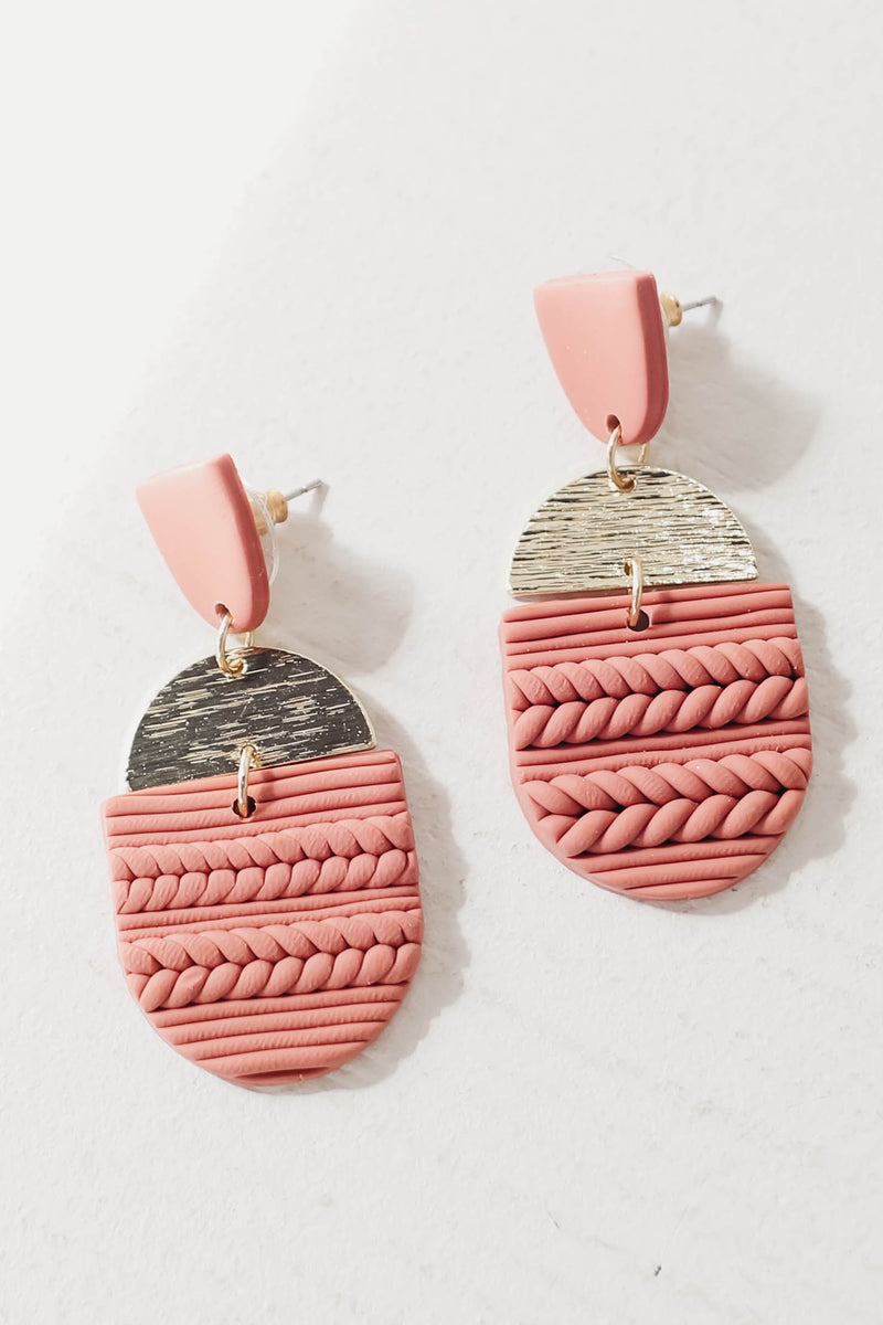 The Isaac Textured Clay Earring