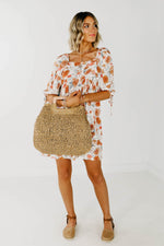 The Alvin Wooden Handle Straw Bag - FINAL SALE