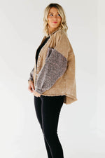 The Myla Leopard Contrast Button Down Jacket