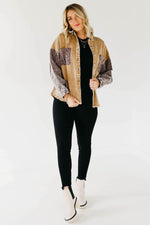 The Myla Leopard Contrast Button Down Jacket