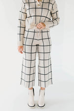 The Laila Grid Crop Wide Leg Pants