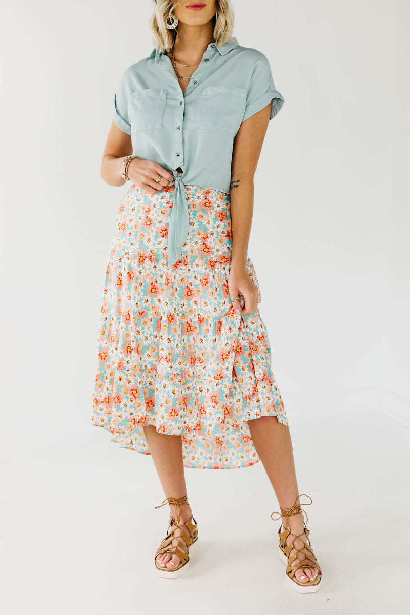 The Gannon Floral Midi Skirt