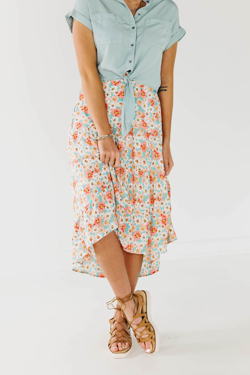 The Gannon Floral Midi Skirt