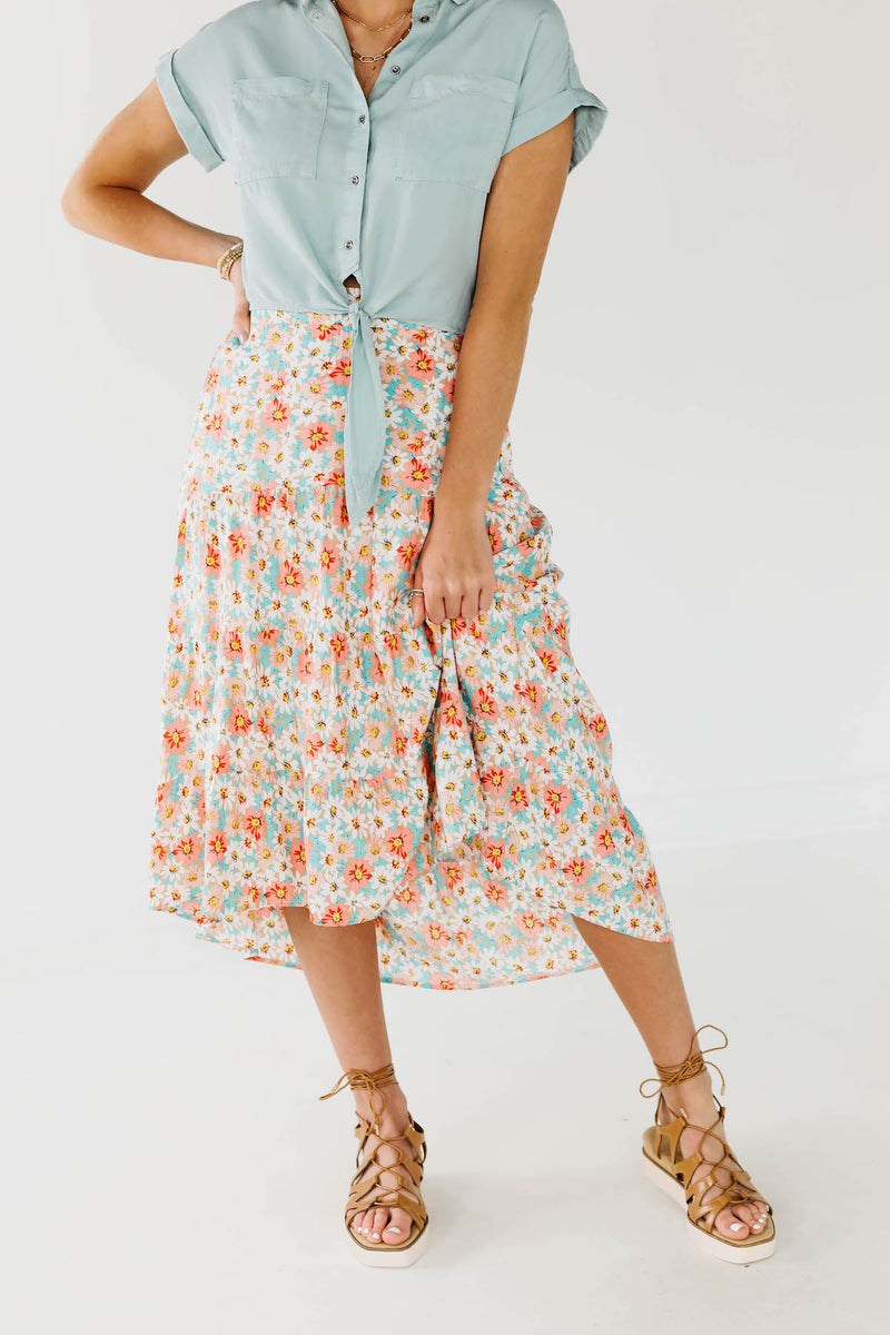 The Gannon Floral Midi Skirt