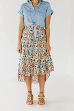 The Gannon Floral Midi Skirt