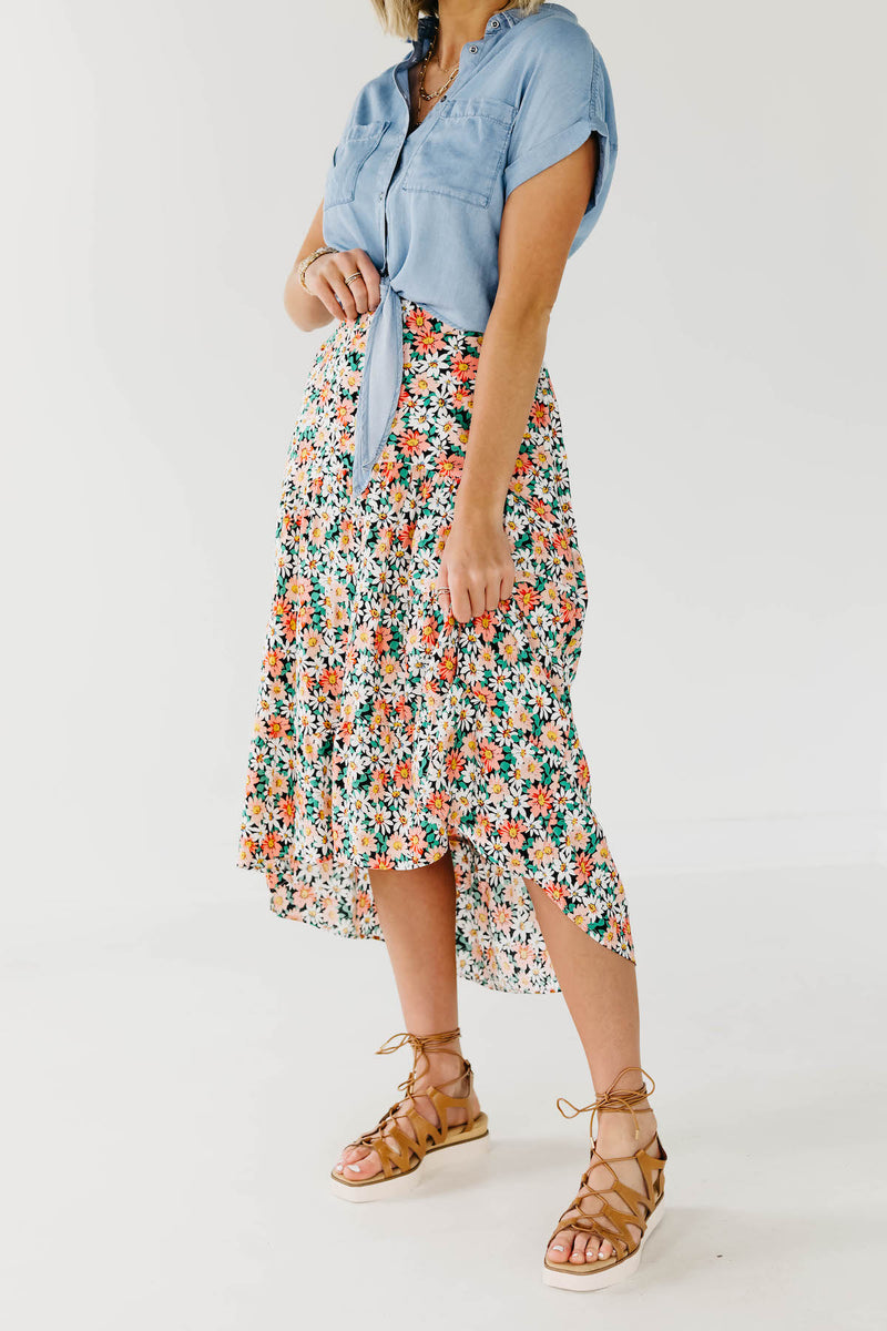 The Gannon Floral Midi Skirt