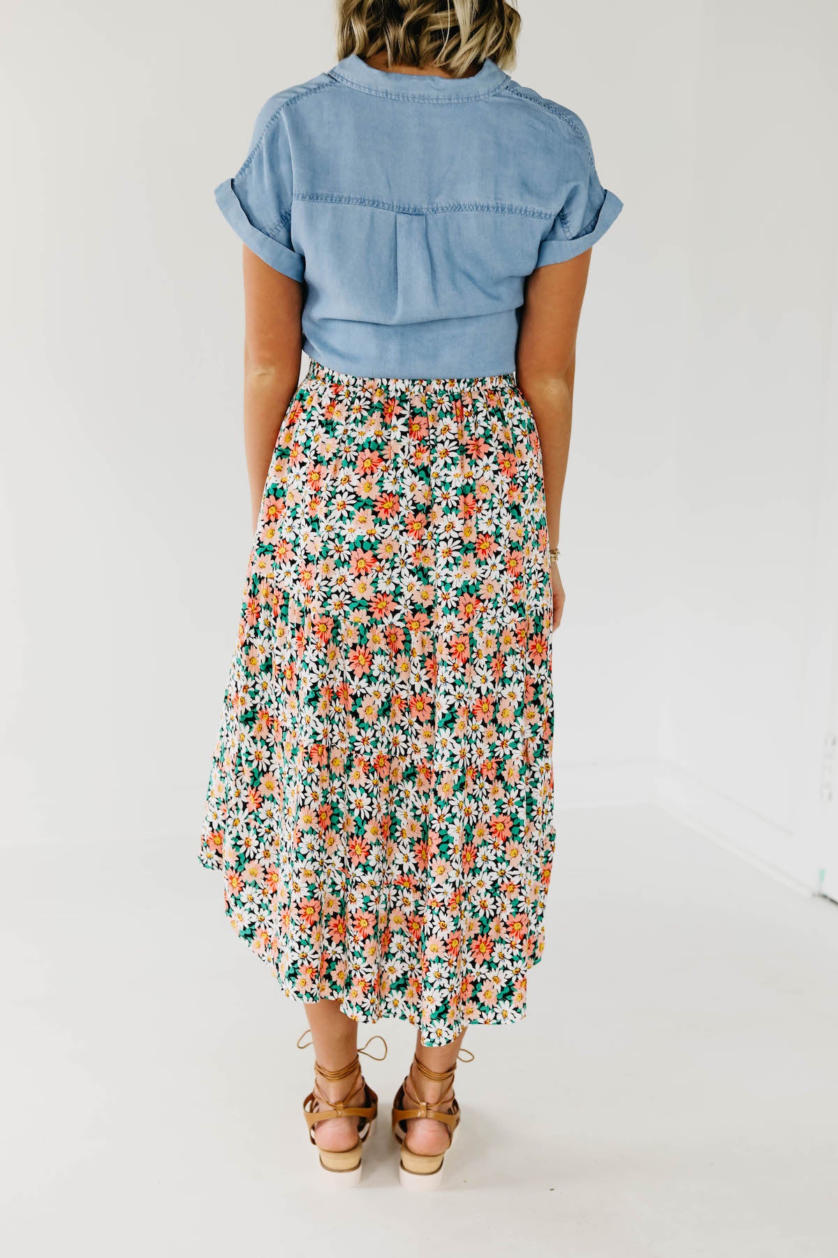 The Gannon Floral Midi Skirt