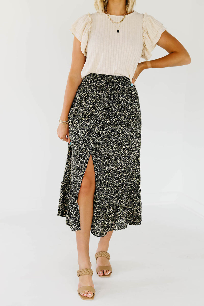 The Bash Front Slit Midi Skirt